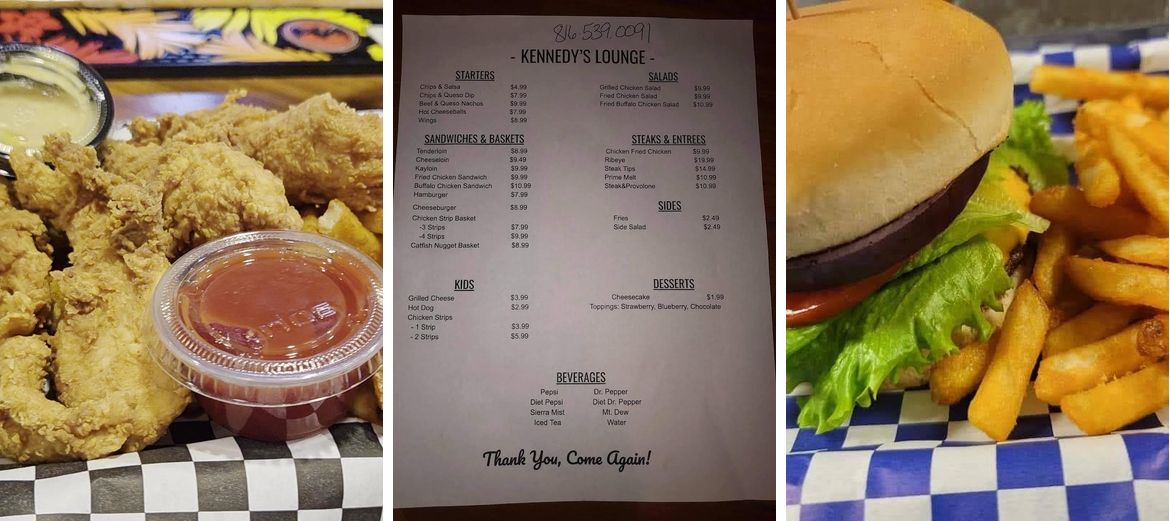 Kennedy's Lounge Menu
